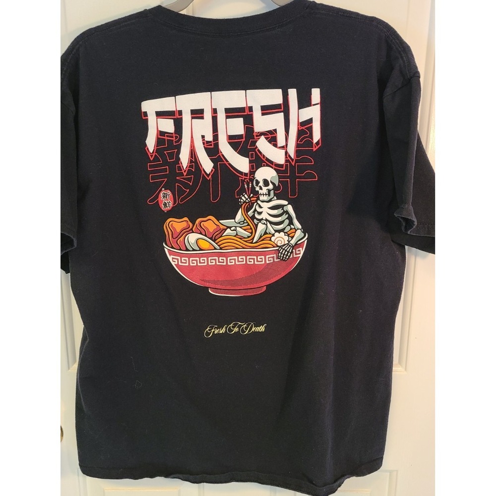 Retrofit Ramen Bowl FRESH Foodie Lover‎ Men's XL T Shirt Fresh to Death